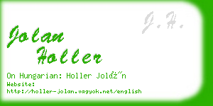 jolan holler business card